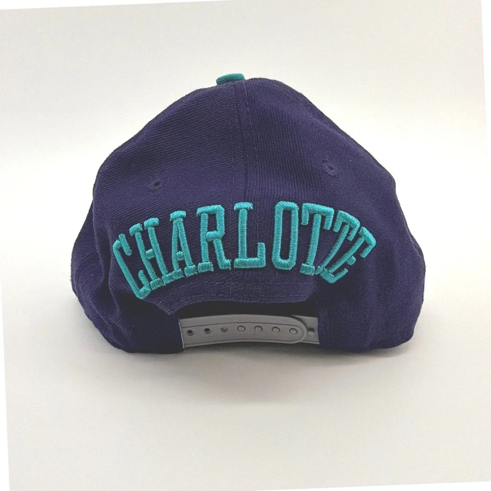 Charlotte Hornets New Era Hat Men OS Purple Hardwood Classics Snapback Cap Flaws